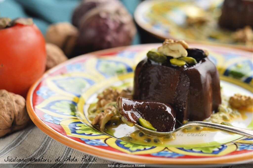 Budino di cachi e cacao