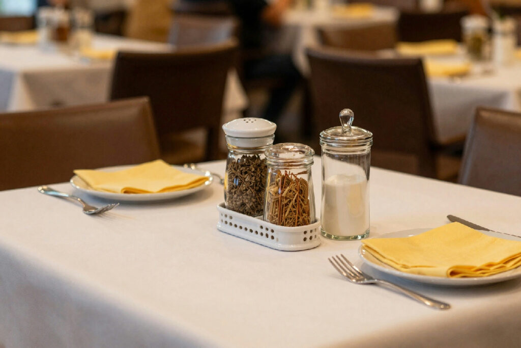 I ristoratori non ci proporranno bustine monouso, ma oliere in vetro, saliere classiche e dispenser ricaricabili 