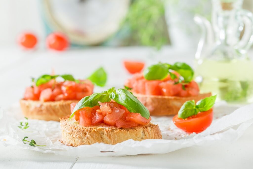 l segreto del successo della bruschetta sta nella qualità dei suoi ingredienti